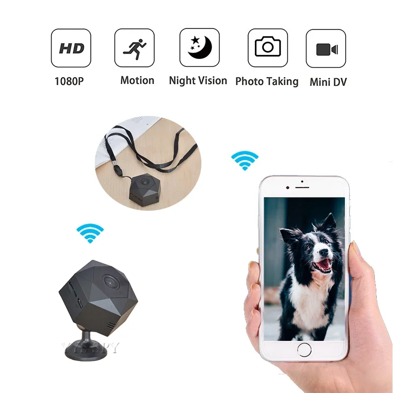 Smart Home Kamera - HD 1080P 小型ワイヤレスミニ Wifi カメラ Espia
