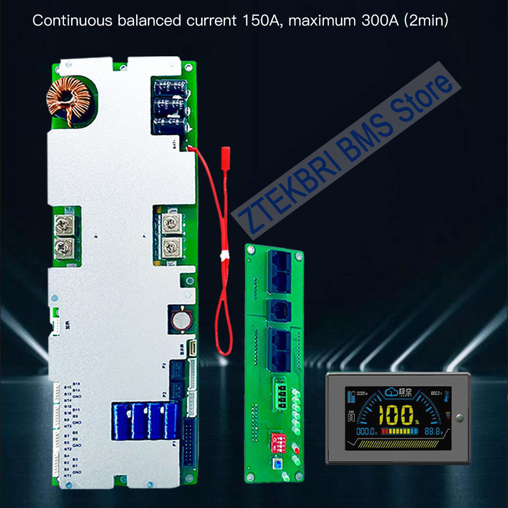 Smart Home Diy - JKBMSアクティブバランサー家庭用蓄電池Lifepo4スマートBMS LCDスクリーン付きBluetooth対応 16S 100A 150A 200A