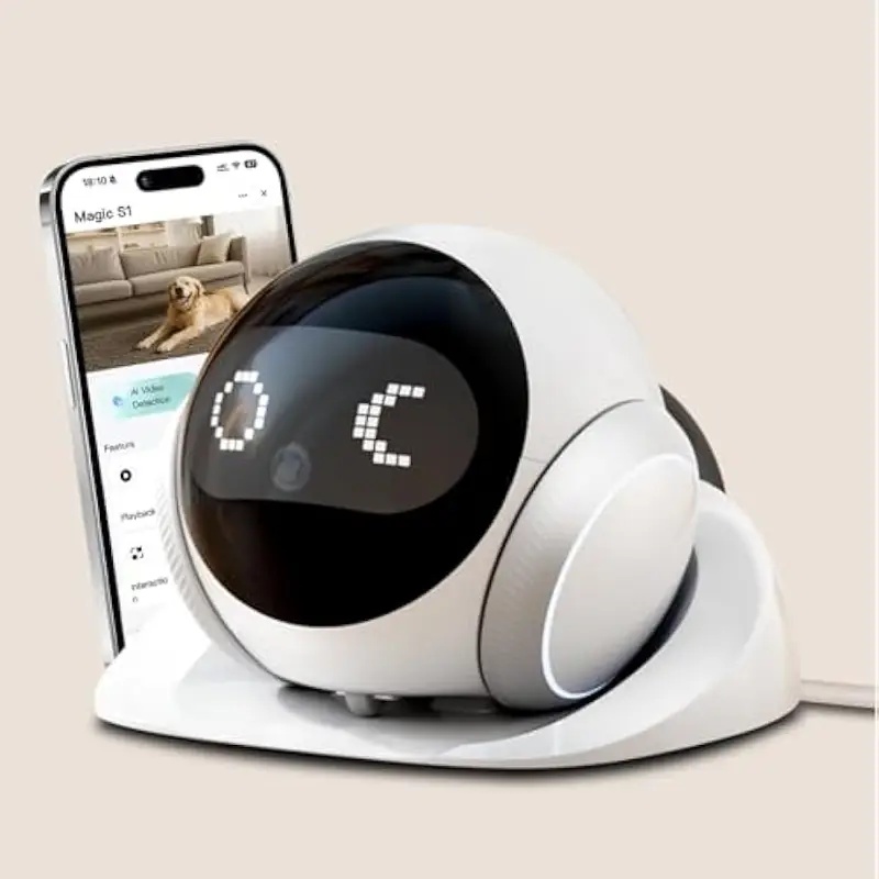 Smart Home Room - 自動充電ドック付き可動式室内ペットロボットカメラ、スマートアプリ制御、双方向音声＆赤外線ナイトビジョン、モバイルホーム監視