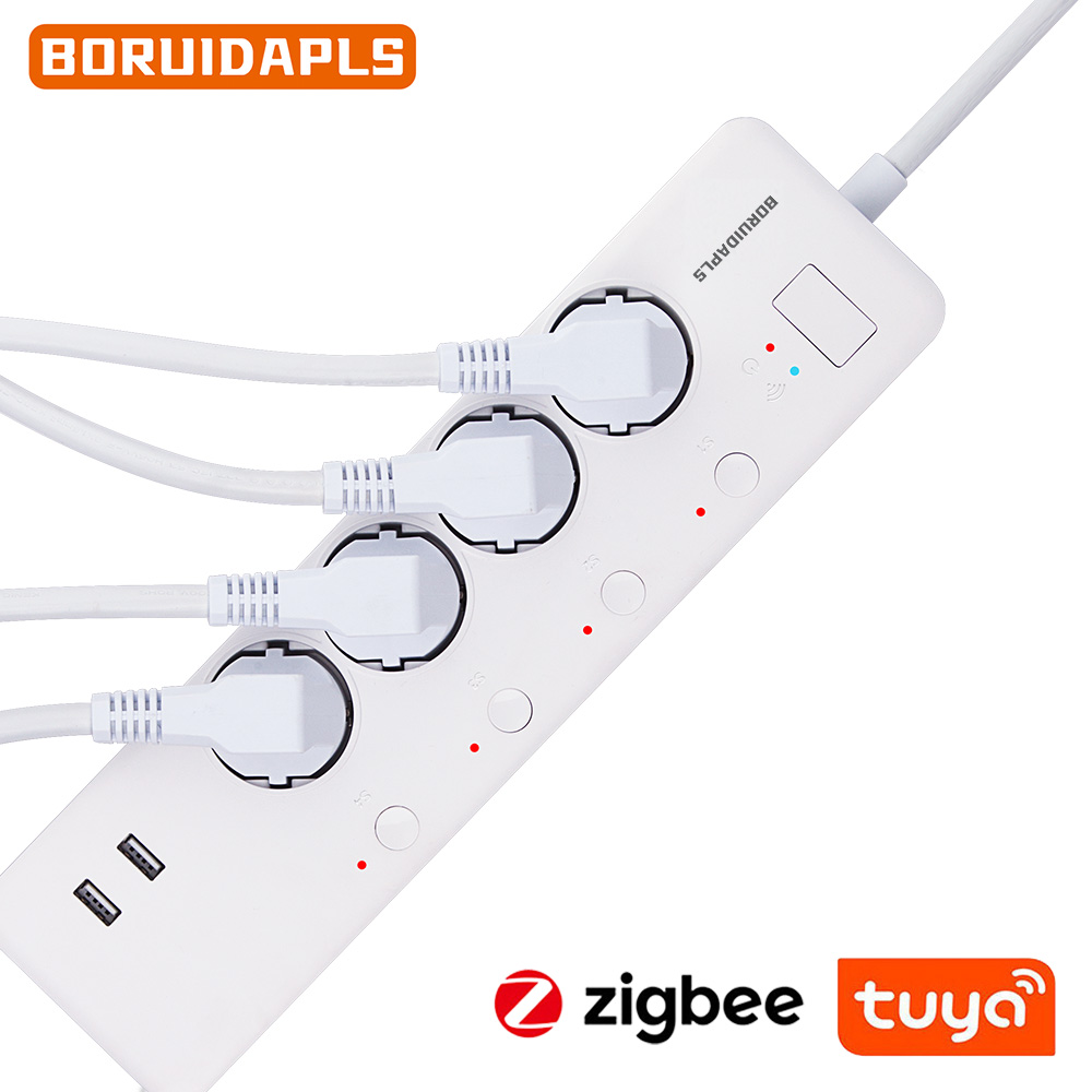 Smart Outdoor Plug - BORUIDAPLS Zigbee 多機能電源ボード 16A 4AC 独立ソケットプラグ