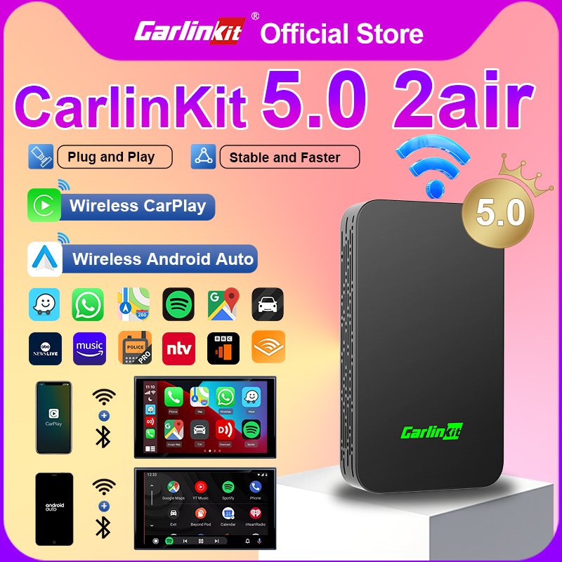 Wifi Smart Plug - CarlinKit 5.0 有線接続からワイヤレス Android Auto ボックスへ
