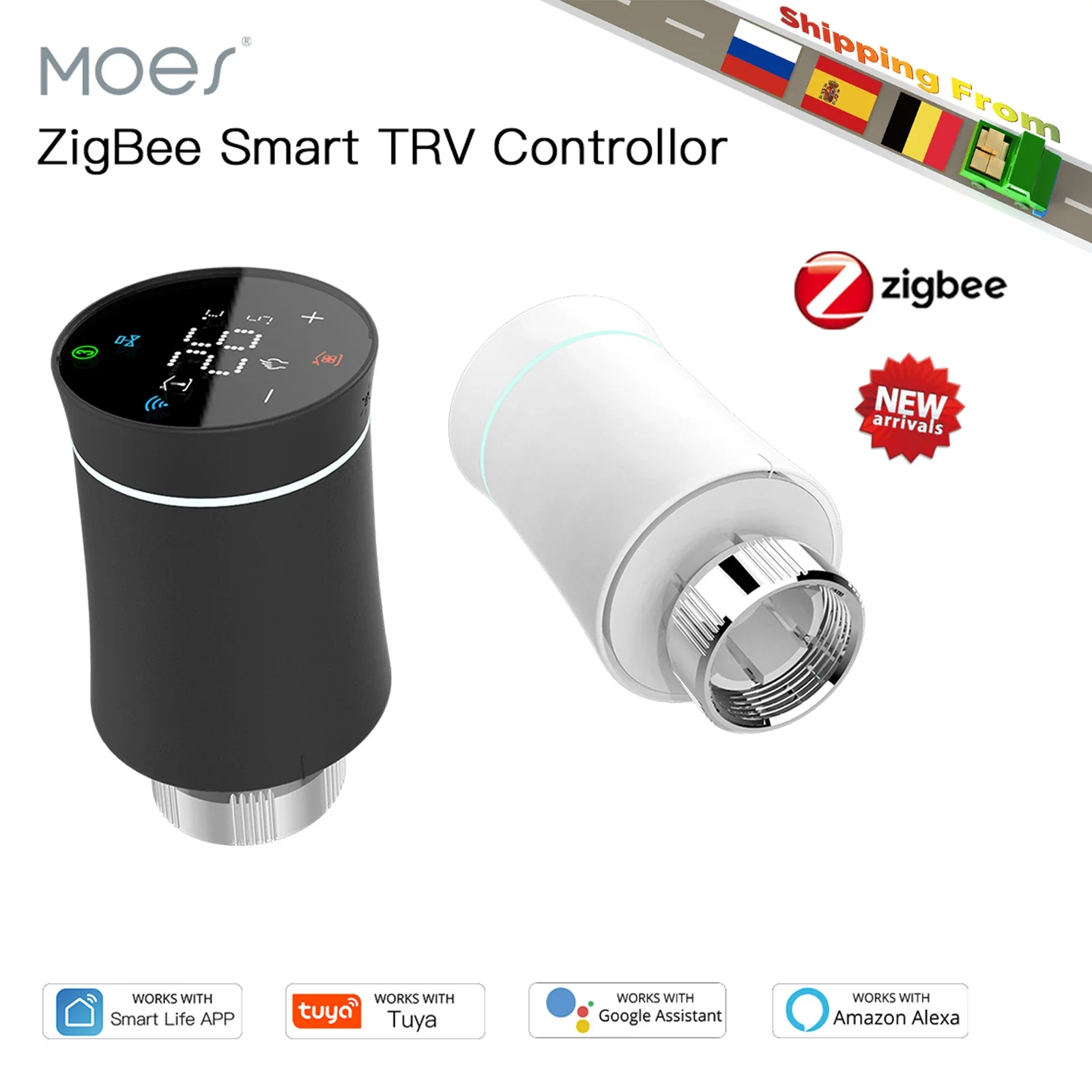 Smart Home Package - Moes ZigBee TRV サーモスタット Tuya ラジエーター