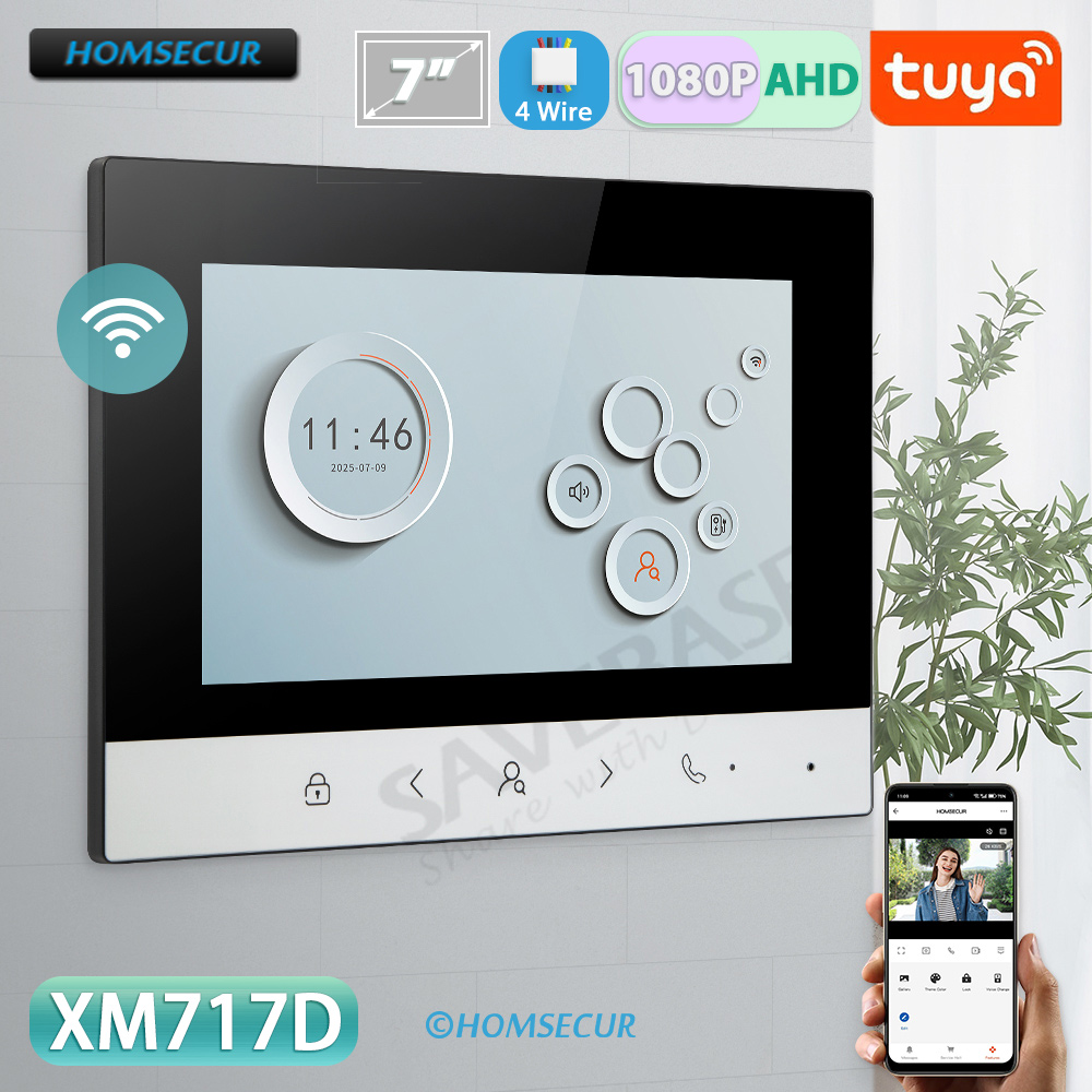 Smart Home Blog - TuyaスマートWIFI屋内モニター 7インチ/10インチLCDスクリーン 4線式HD 1080Pハンズフリービデオドアホンインターホン ドアベル ホームセキュリティ