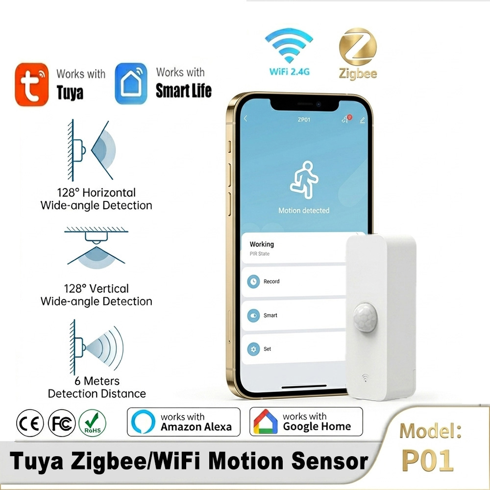 Smart Home Wiser - スマートPIRモーションセンサー WiFi Zigbee人感センサー スマートライフ ホームセキュリティオートメーション用