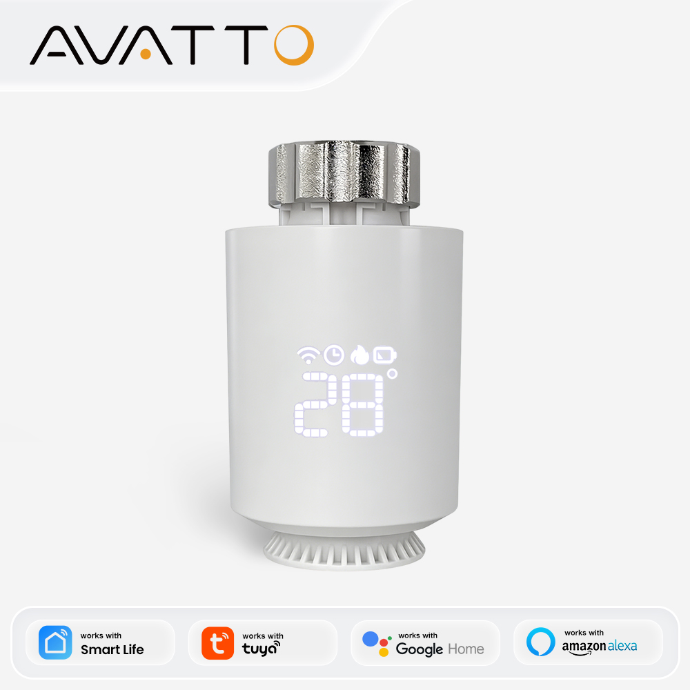 Smart Home Package - AVATTO ZigBee3.0サーモスタットラジエーターアクチュエータースマートTRVサーモスタットバルブコントローラーはTuya、Alexa、Google Home、Aliceに対応しています