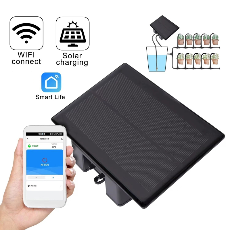Smart Home Diy - WIFI ソーラー自動散水機キットモバイルアプリリモコンホームスマート散水装置灌漑点滴灌漑キット