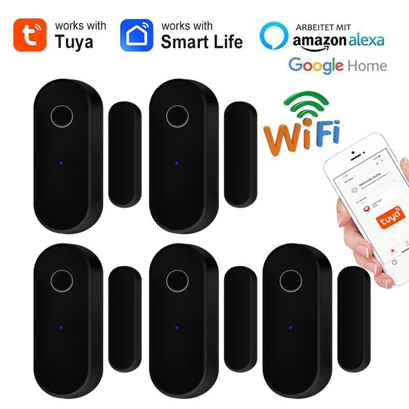 Smart Home Blog - Tuya WiFi ドア開閉検知器 ブラック スマートライフアプリ ドア/窓センサー