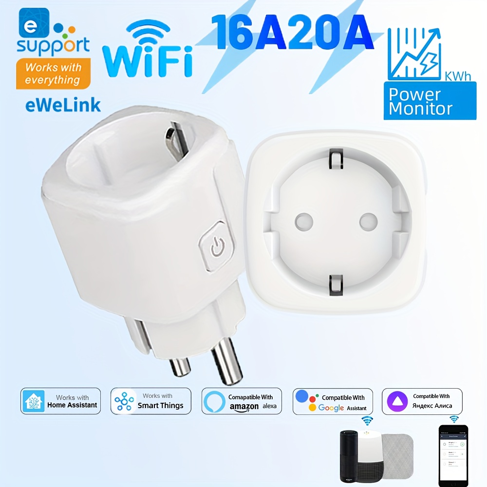 Smart Home Network - EWeLink スマート WiFi ソケット EU リモートコントロール/タイマー
