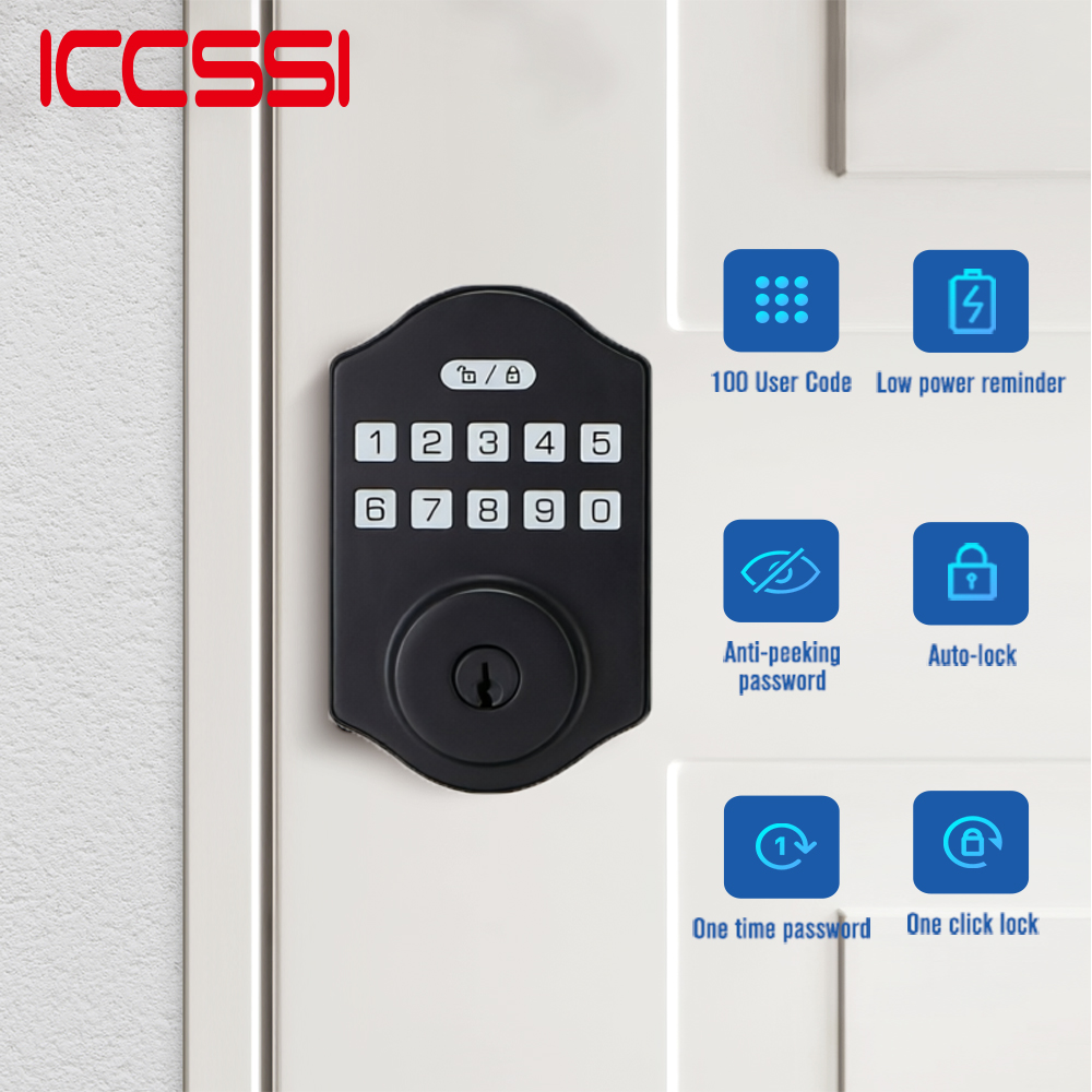 Airbnb Smart Home - ICCSSI スマートパスワードロック Tuya ドアロック 電子錠 パスワード/Bluetooth/キー解錠