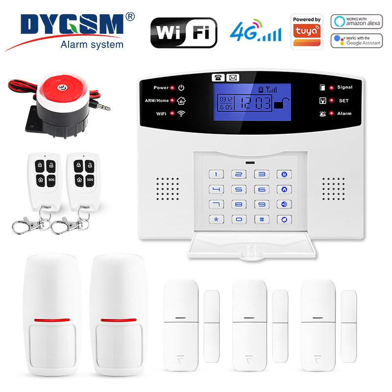 Smart Home Ecosystems - DYGSM Tuya スマート 4G+Wifi ホームセキュリティ警報システム ワイヤレス盗難警報システム