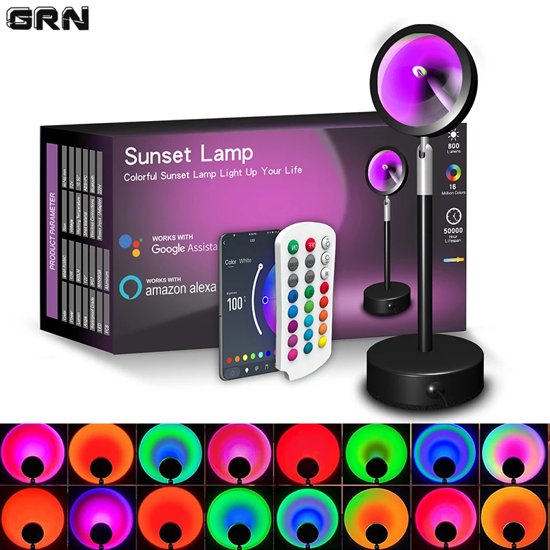 スマートLEDサンセットランプ,カラフルな変更ランプ,Blu - Smart Home Network のレビューと価格