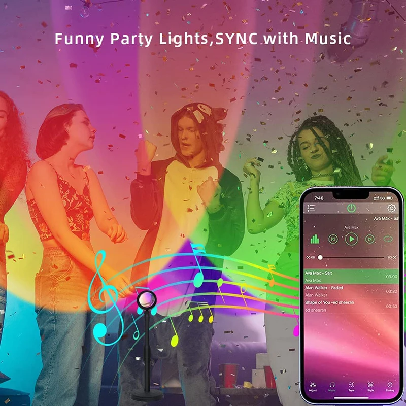 スマートLEDサンセットランプ,カラフルな変更ランプ,Blu - Smart Home Network のレビューと価格