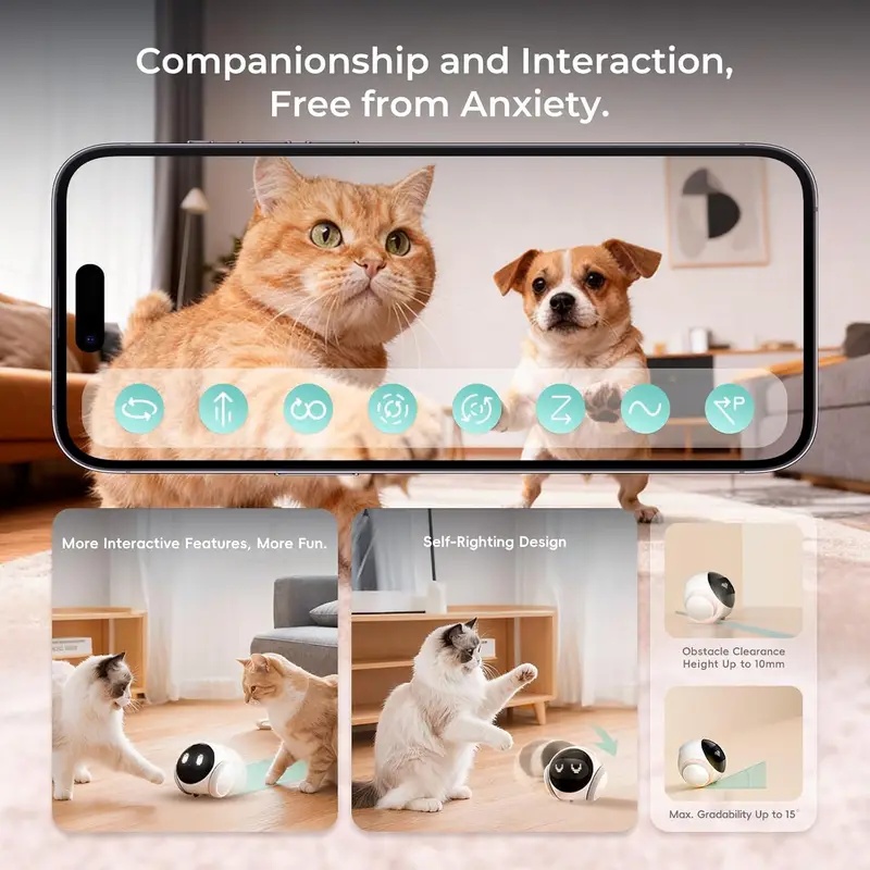 自動充電ドック付き可動式室内ペットロボットカメラ、スマートア - Smart Home Room のレビューと価格