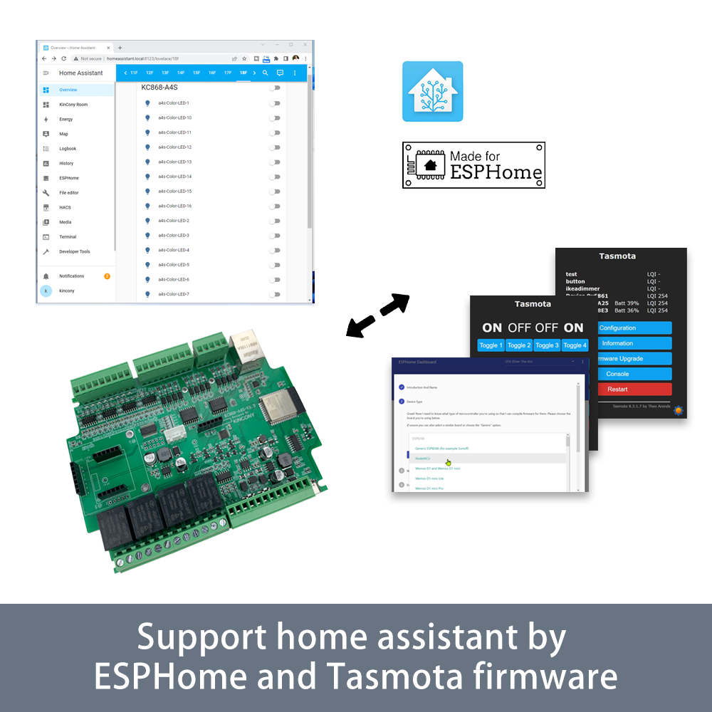 KC868-A4S ESP32 ESPhome Tasmot - Smart Home Mqtt のレビューと価格