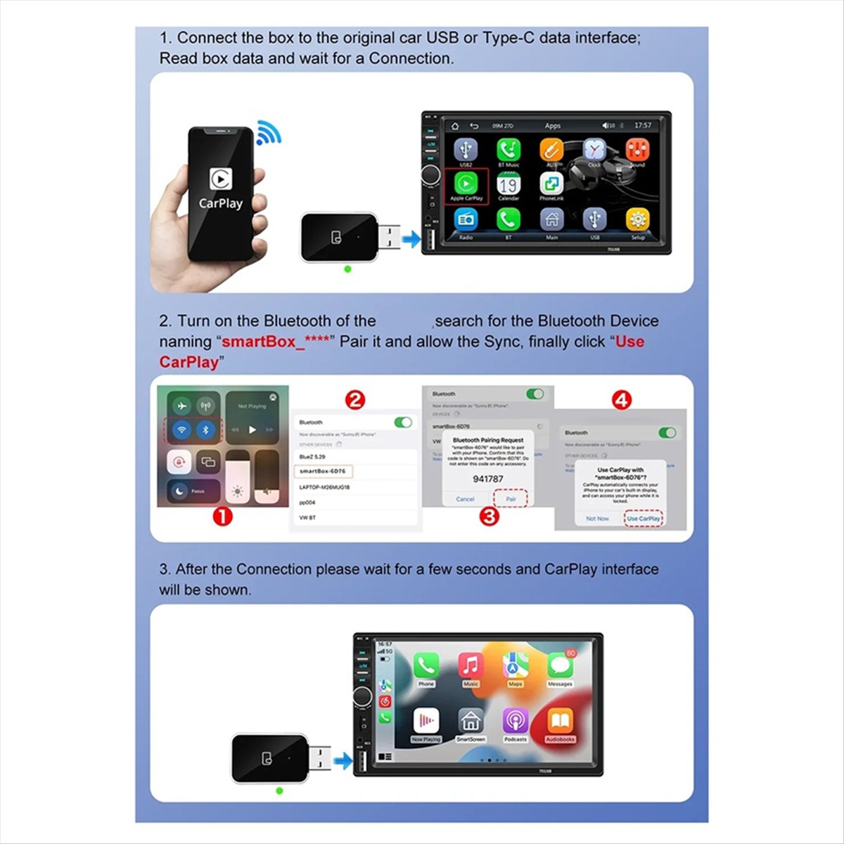 ワイヤレスCarPlay Android Autoワイヤレス - Wifi Smart Plug のレビューと価格