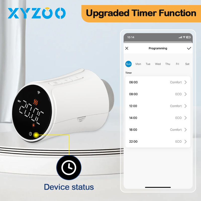 Tuya Zigbee-インテリジェントサーモスタットヘッド - Smart Home Package のレビューと価格