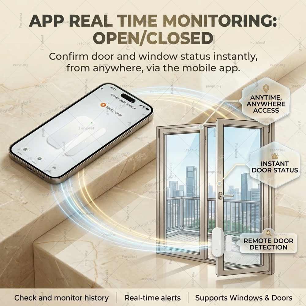 Tuya Zigbee ドア窓センサー盗難警報センサー磁気接 - Smart Home Mqtt のレビューと価格