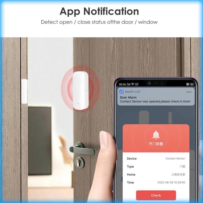 Tuya Wi-Fi スマートドアおよび窓センサー 磁気スイ - Smart Home Blog のレビューと価格