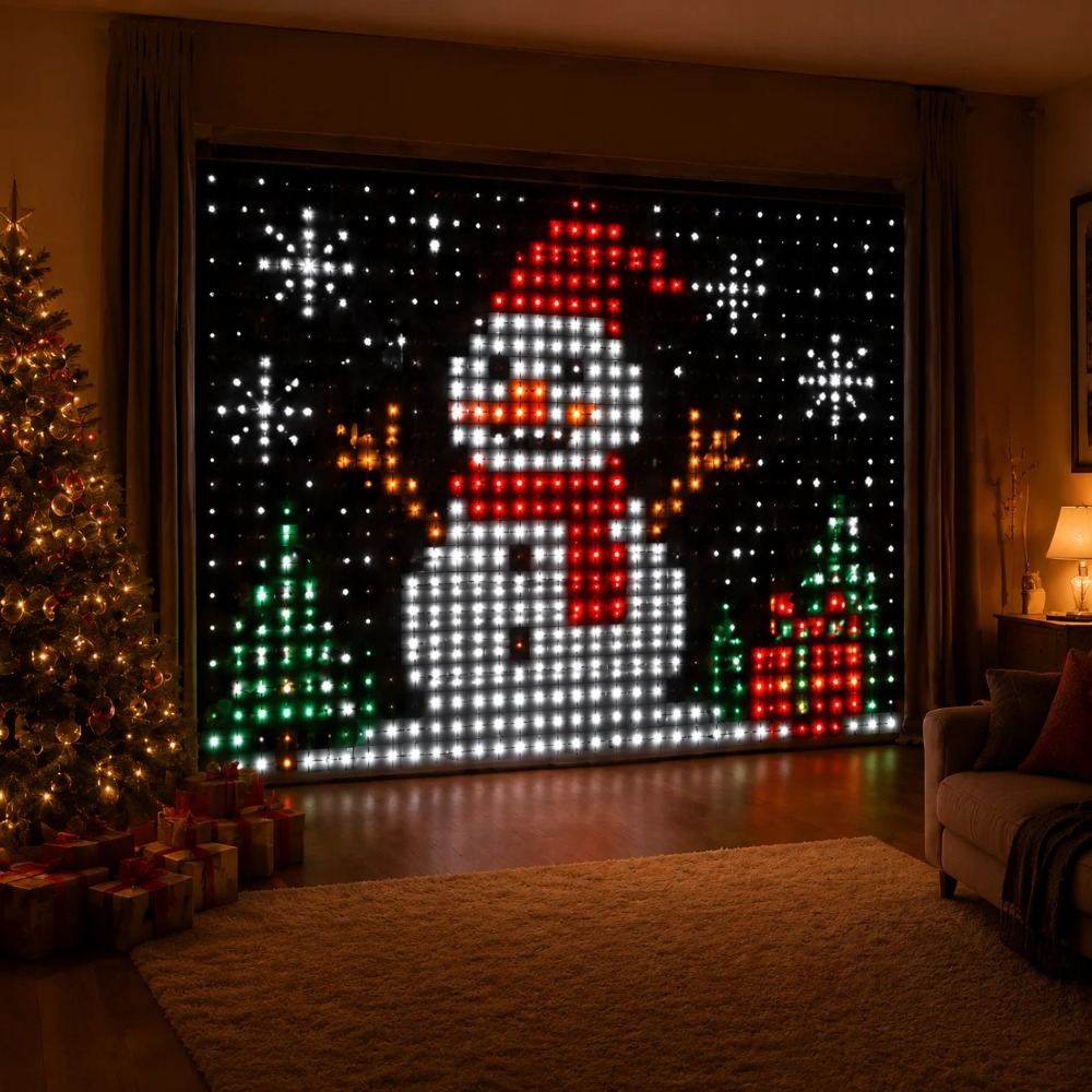 LEDピクセルカーテンライト Bluetoothアプリ制御  - Smart Home Diy のレビューと価格