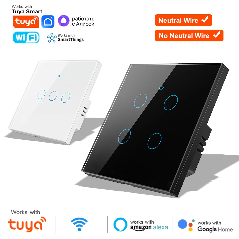WiFi RF 433mhz タッチウォールライト スマート - Tuya Smart Switch のレビューと価格