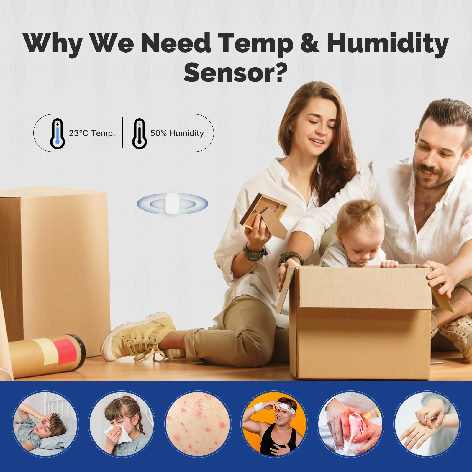 MOES Tuya Zigbee スマート温度湿度センサー室 - Smart Home Moes のレビューと価格