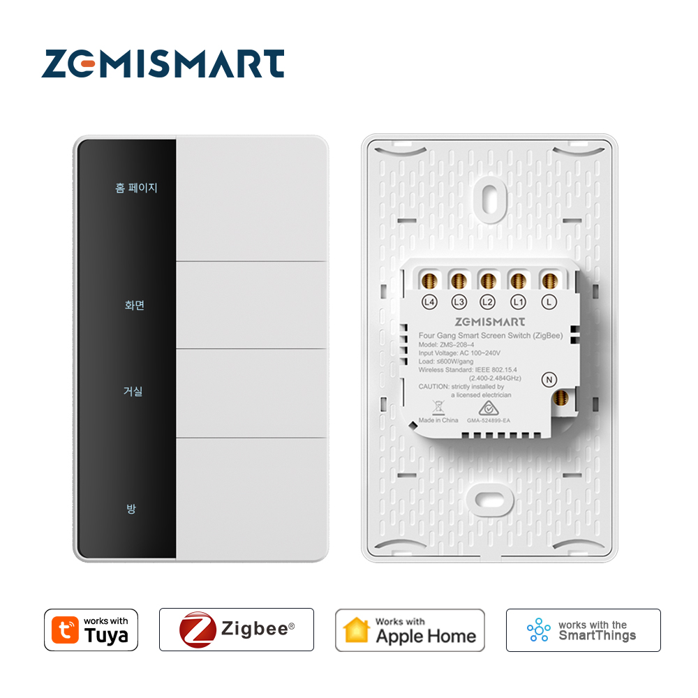 1234 Gang USタイプZigbeeプッシュライトスイ - Tuya Smart Switch のレビューと価格