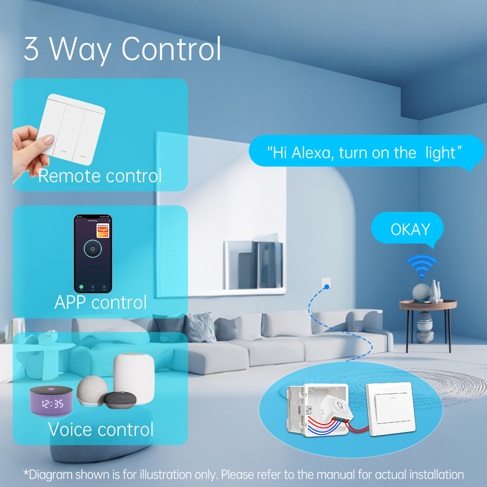 Tuya WiFiスマートライトスイッチ スマートホーム ワ - Tuya Smart Switch のレビューと価格