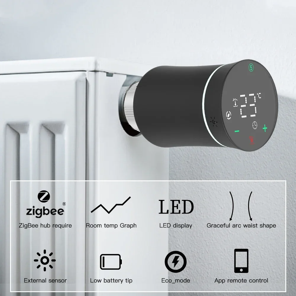 Moes ZigBee TRV サーモスタット Tuya ラ - Smart Home Package のレビューと価格