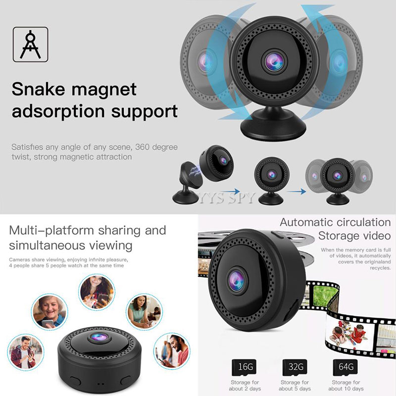 HD Wifi ミニビデオカメラ デジタル小型ワイヤレスIP - Smart Home Kamera のレビューと価格