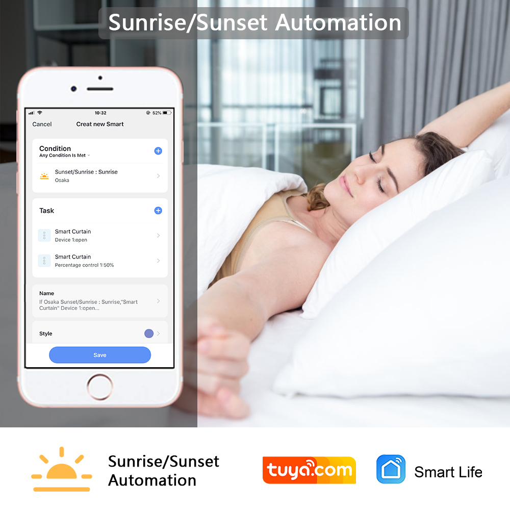 Tuya Smart Life ZigBee 3.0 カーテ - Smart Home Mqtt のレビューと価格