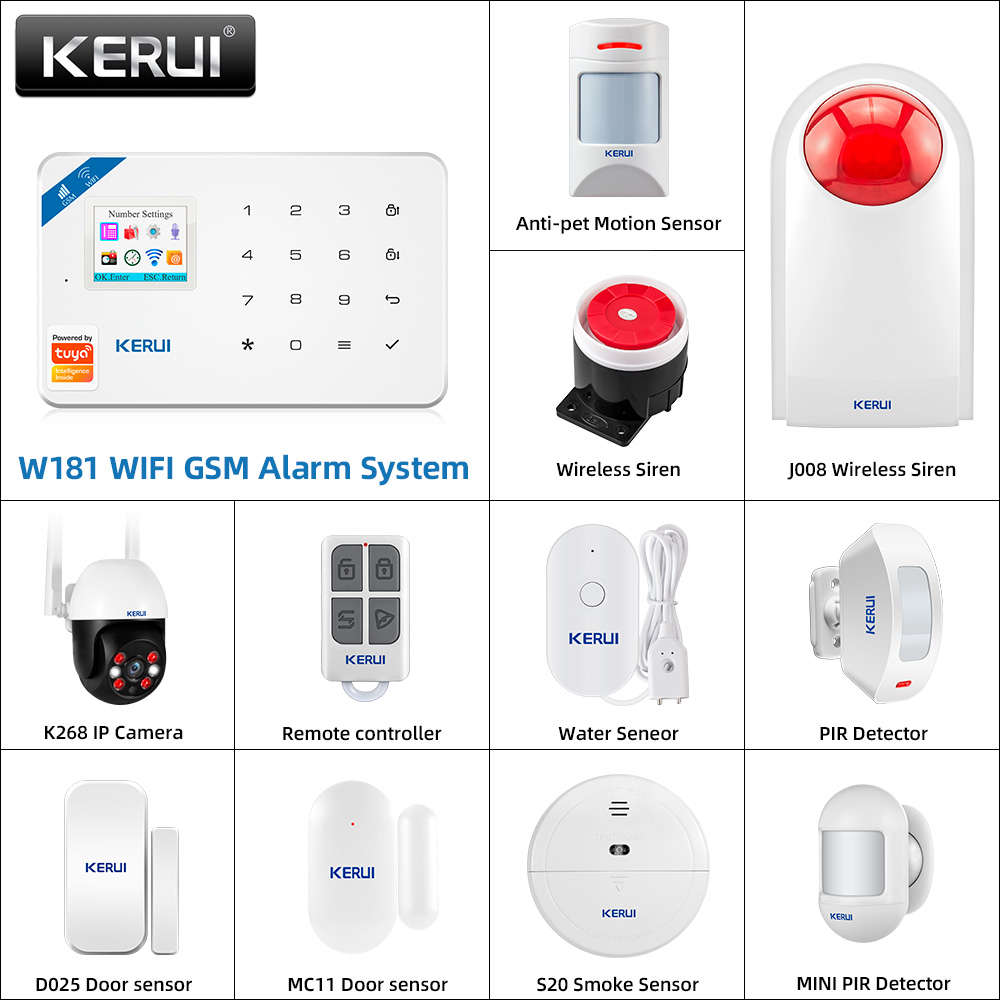 KERUI W181 警報システムパネル WIFI GSM  - Smart Home Ecosystems のレビューと価格