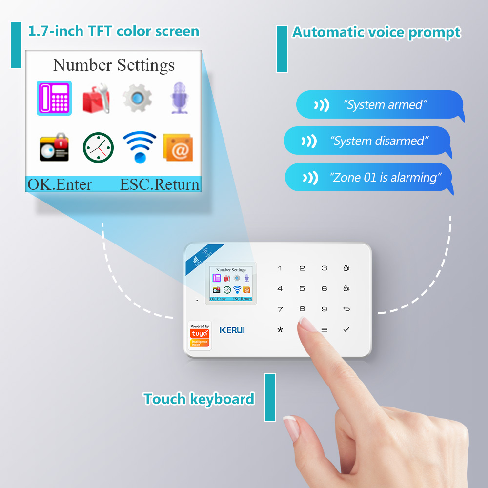 KERUI W181 警報システムパネル WIFI GSM  - Smart Home Ecosystems のレビューと価格