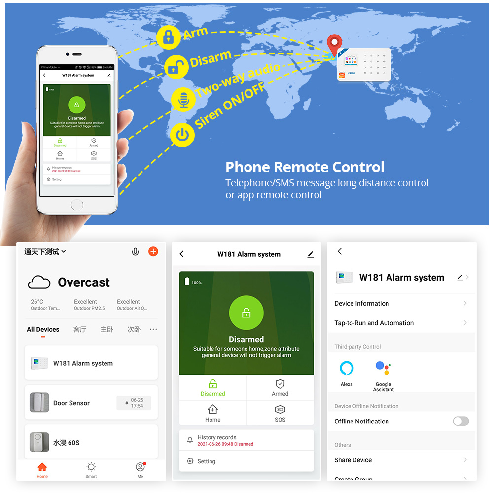 KERUI W181 警報システムパネル WIFI GSM  - Smart Home Ecosystems のレビューと価格