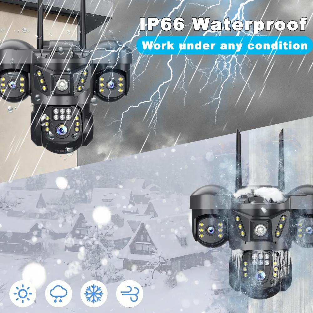 15MP 8K WIFI IPカメラ 3画面3レンズ PTZ - Smart Home Kamera のレビューと価格