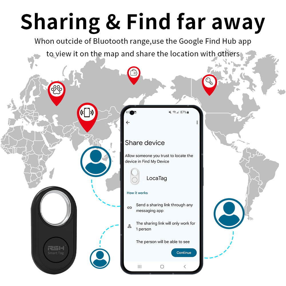RSH 4PCS GPS トラッカー Samsung グロー - Smart Home Samsung のレビューと価格
