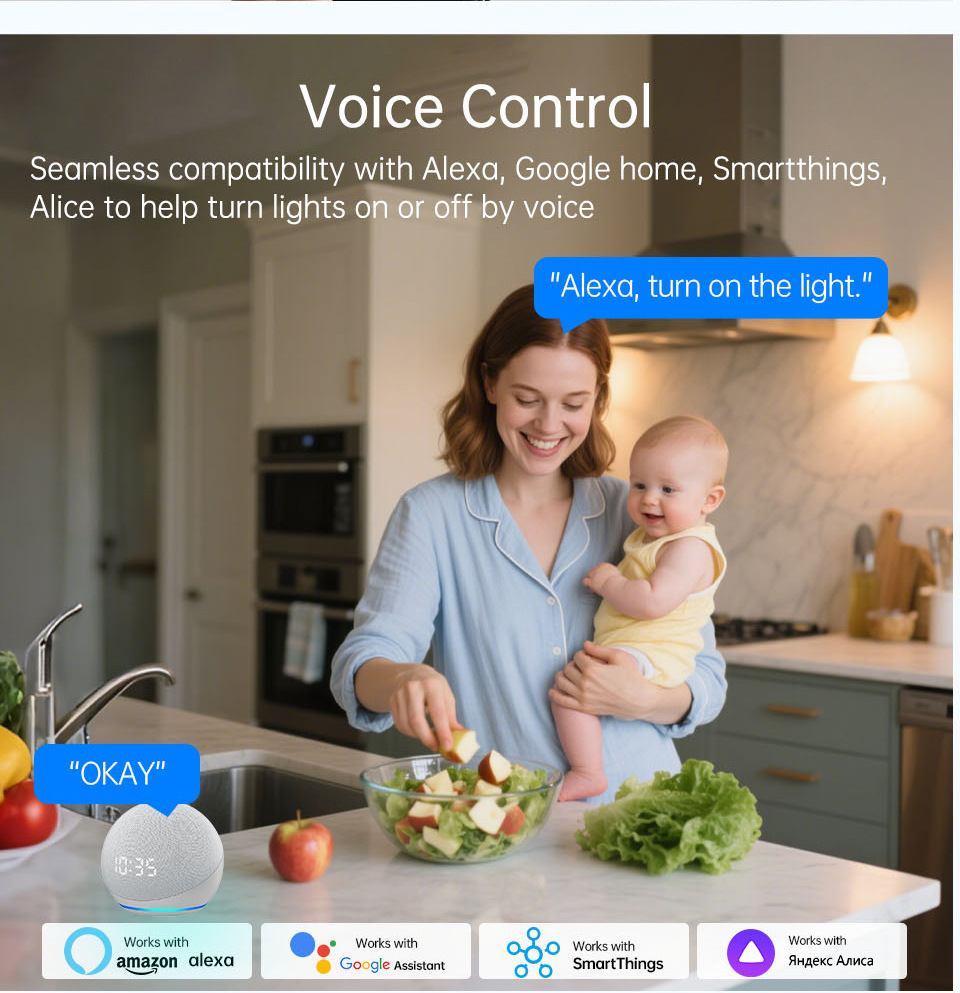 1 2 3 4連ギャングWiFi RF 433mhzタッチウ - Tuya Smart Switch のレビューと価格