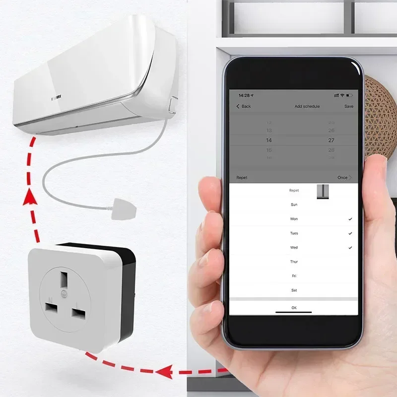 16A WiFi エアコン壁プラグソケットコンパニオンコンセ - Smart Outdoor Plug のレビューと価格