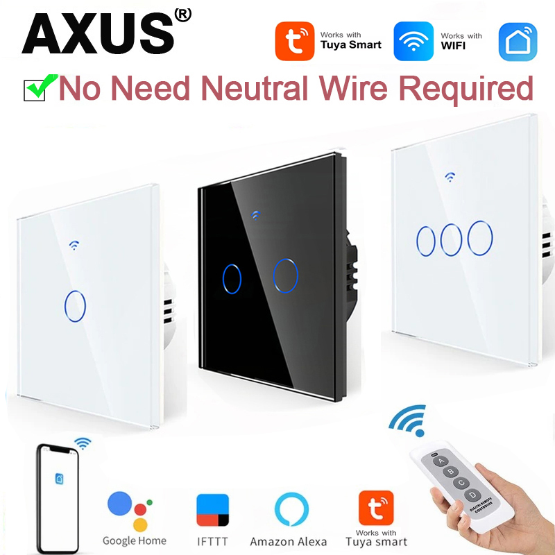 AXUS EU WiFiスマートライトスイッチ、ニュートラル - Tuya Smart Switch のレビューと価格