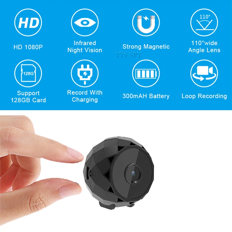HD ミニカメラナイトビジョンデジタルカメラ磁気ボディカムス - Smart Home Kamera のレビューと価格
