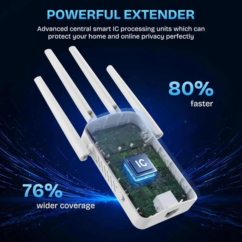 1200Mbps デュアルバンド WiFi リピーター ワイ - Smart Home Network のレビューと価格