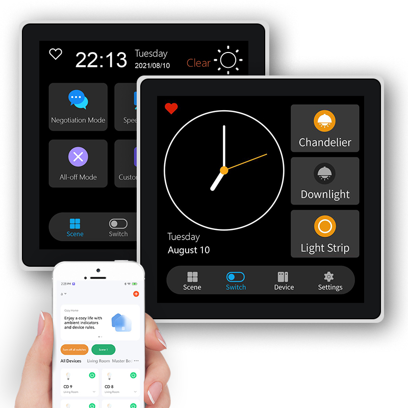 FUERS 4 インチタッチスクリーン多機能スマート壁スイッ - Smart Home Room のレビューと価格