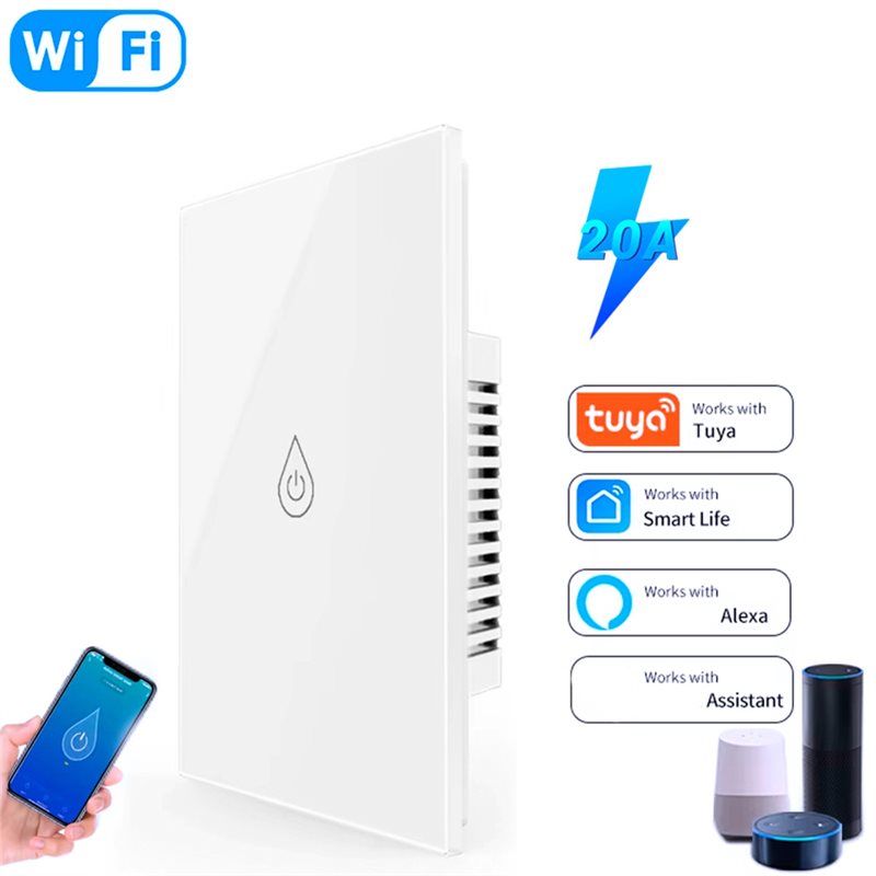 AT21-Wifi スマートスイッチ 20A 温水器用スイッ - Wifi Smart Plug のレビューと価格