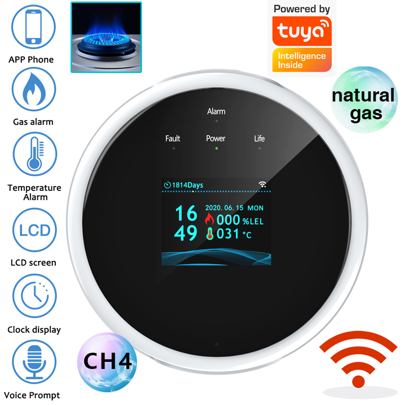 2.4G WiFi ガス警報センサー可燃性ガス検知器は Tu - Smart Home Ecosystems のレビューと価格