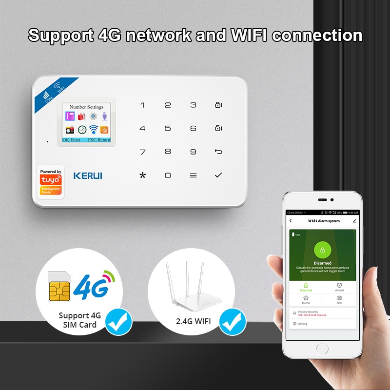 KERUI セキュリティ警報システムキット W184 4G  - Smart Home Ecosystems のレビューと価格