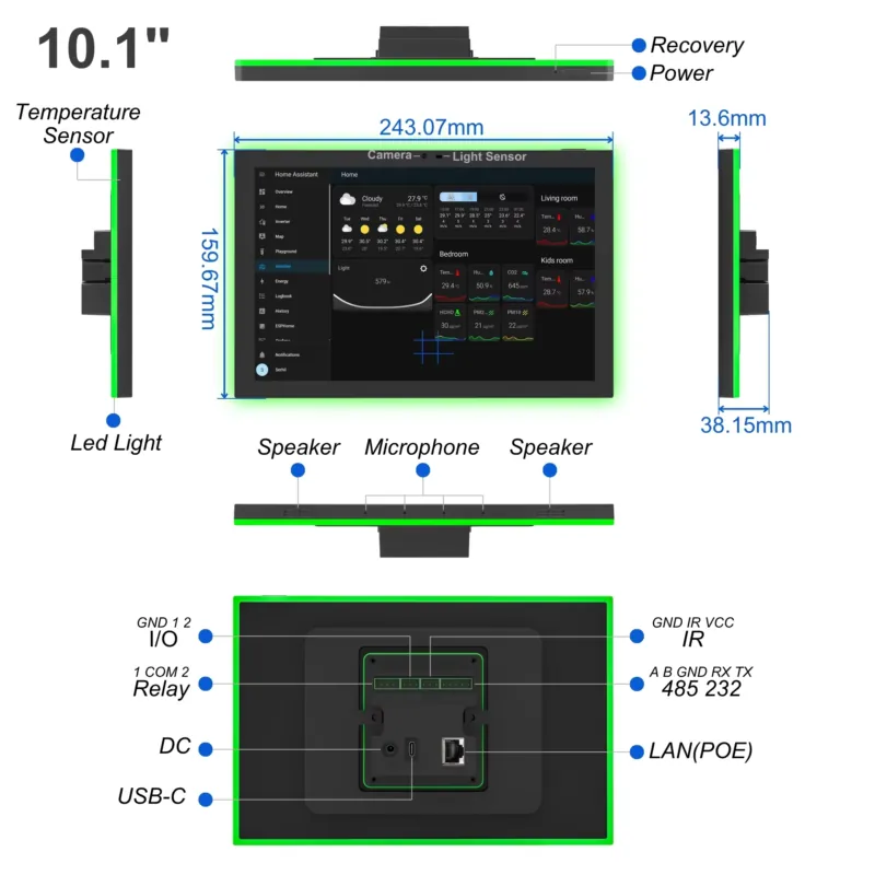 ホームアシスタント10.1インチAndroid 14スマート - Smart Home Room のレビューと価格