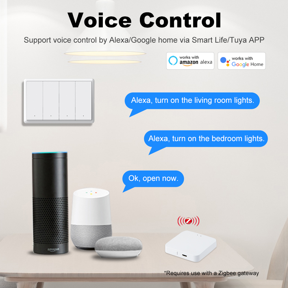 MANHOT ZigBee3.0 スマートスイッチ 中性線不 - Tuya Smart Switch のレビューと価格