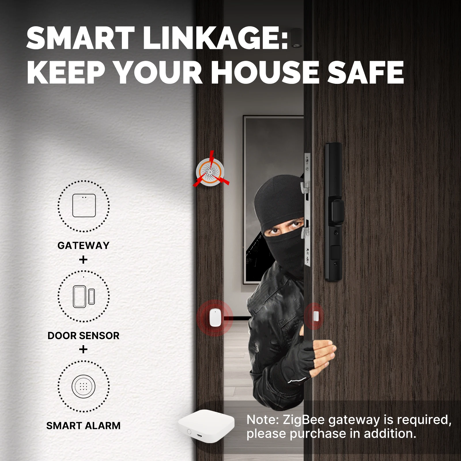 MOES Tuya ZigBee スマート窓ドアゲートセンサ - Smart Home Ecosystems のレビューと価格